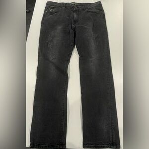 Men’s Black Distressed Marc Ecko Jeans Cut & Sew